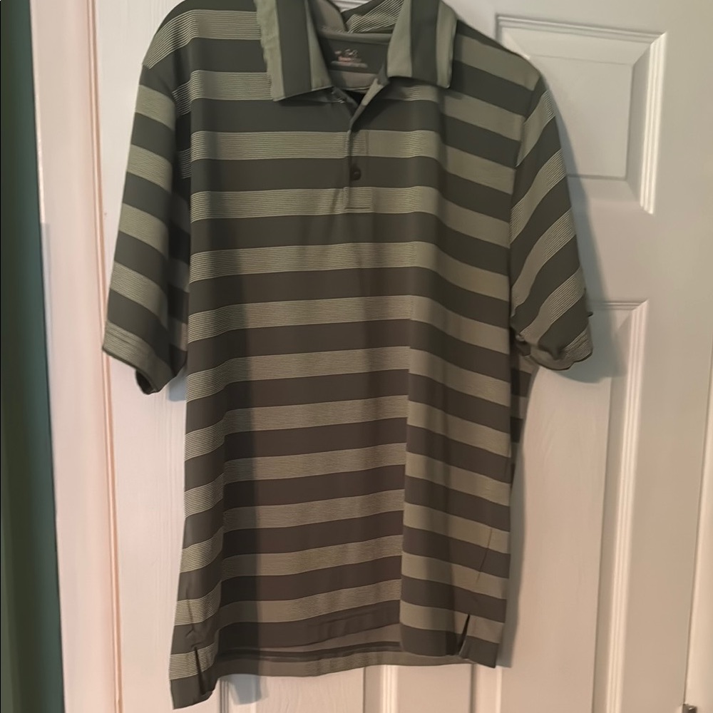 Under Armour Green and Gray Polo Shirt Classic Fit